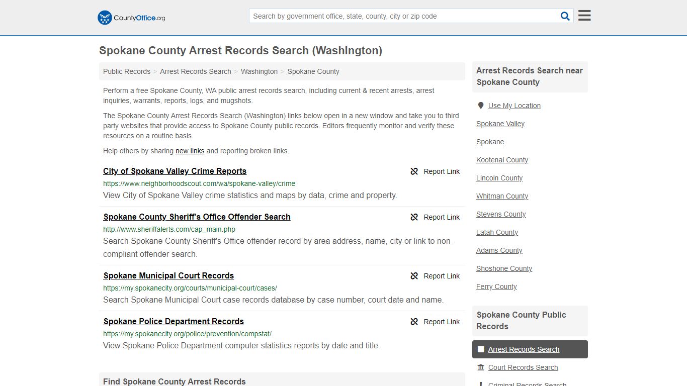 Arrest Records Search - Spokane County, WA (Arrests ...