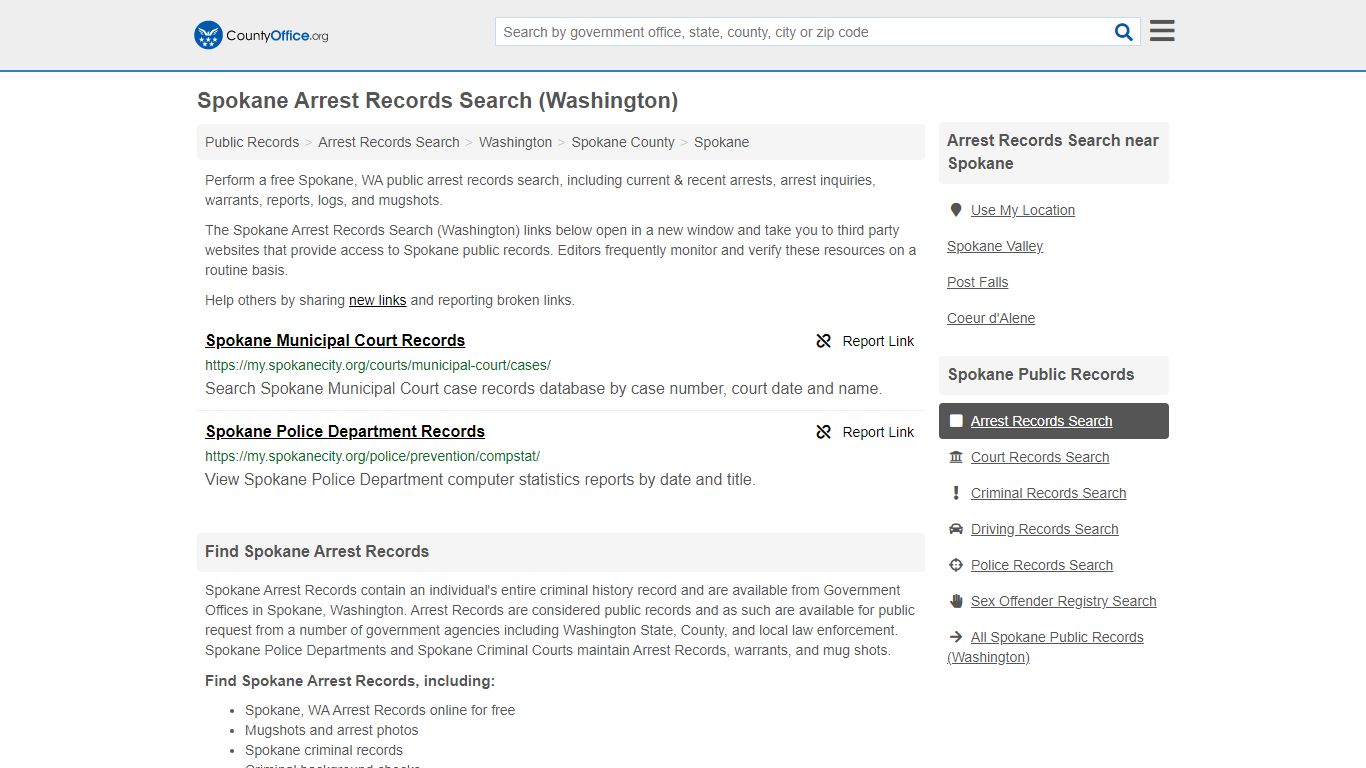 Arrest Records Search - Spokane, WA (Arrests & Mugshots)